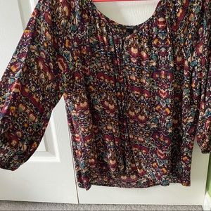 Forever 21 dark floral blouse